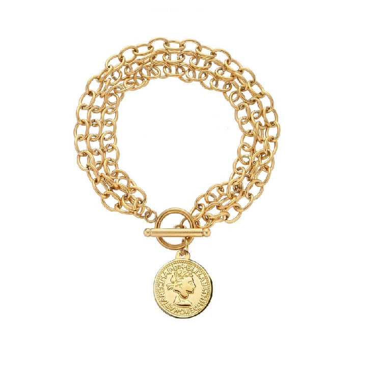 Coin With Chain Bracelet